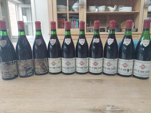 1978 Vyncke-Daels - Côtes-du-rhône - 10 Flessen (0.75 liter), Verzamelen, Wijnen