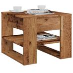 vidaXL Salontafel 55,5x55x45 cm bewerkt hout oud houtkleurig, Verzenden, Nieuw, Overige houtsoorten, 50 tot 100 cm