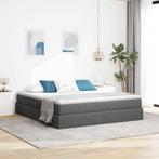 vidaXL Opbergbed met matras Donkergrijs 160 x 200 cm, Huis en Inrichting, Slaapkamer | Bedden, Verzenden, Nieuw, Grijs