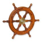 A WOODEN STEERING WHEEL (Beeldjes - Decoratie, Interieur), Verzenden