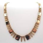 Gouden dames collier; Fantasie | 40 cm (ketting) (ketting), Ophalen of Verzenden, Gebruikt, Overige kleuren, Goud