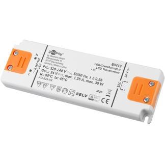 Transformator | 24 volt | Goobay (30 W, Niet dimbaar), Doe-het-zelf en Verbouw, Elektra en Kabels, Nieuw, Verzenden