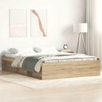 vidaXL Bedframe sonoma eikenkleurig 140x200 cm, Huis en Inrichting, Slaapkamer | Bedden, Bruin, Verzenden, 140 cm, 200 cm