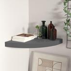 vidaXL Hoekschap zwevend 35x35x3,8 cm MDF hoogglans grijs, Verzenden, Nieuw