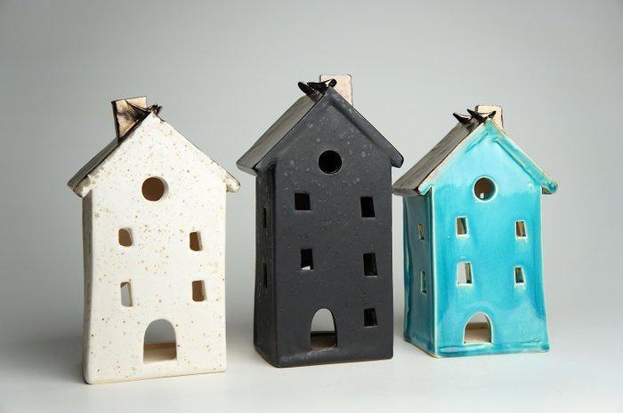 Urszula Despet - Kaarsenhouder (3) - Keramiek - Kersthuizen, Diversen, Kerst