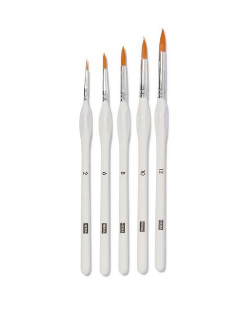 HEMA Schilderpenselen met ronde punt - 5 stuks, Hobby en Vrije tijd, Schilderen, Nieuw, Verzenden