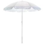 Strandparasol 145 cm wit, Ophalen of Verzenden, Nieuw