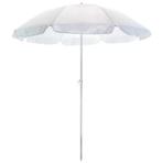 Strandparasol 145 cm wit, Nieuw