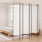 vidaXL Kamerscherm met 6 panelen 240x220 cm stof wit, Huis en Inrichting, Woonaccessoires | Kamerschermen, Verzenden, Nieuw