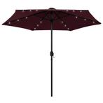 vidaXL Parasol met LED-verlichting aluminium paal 270 cm
