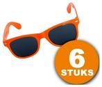 Oranje Feestbril | 6 stuks Oranje Bril Blues |, Nieuw, Verzenden