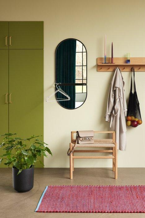 Hübsch Interior - Wandspiegel- Draag muurspiegel - Zwart -, Antiek en Kunst, Kunst | Designobjecten