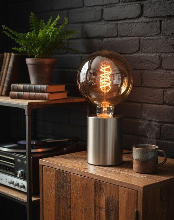 Tafellamp - Spiraalbollamp - Roestvrij staal - Space Age, Antiek en Kunst, Antiek | Lampen