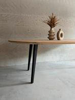 Organische Eettafel rustiek eiken hout, 50 tot 100 cm, Eikenhout, Nieuw, 50 tot 100 cm