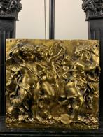 sculptuur, Puttenrelief - 29.5 cm - Brons
