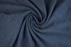 French Terry – Donker jeans melange, Hobby en Vrije tijd, Stoffen en Lappen, Blauw, 120 cm of meer, Ophalen of Verzenden, Katoen
