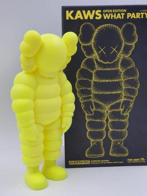 Kaws (1974) - NO RESERVE What Party Yellow 2020, Antiek en Kunst, Kunst | Schilderijen | Modern