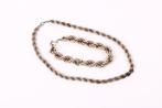 Zonder Minimumprijs - 2-delige sieradenset Zilver - ketting,, Sieraden, Tassen en Uiterlijk, Antieke sieraden