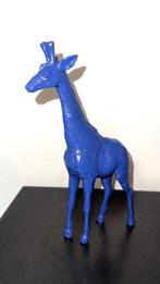 Abdoulaye Derme - sculptuur, Girafe bleu Majorelle - 25 cm -