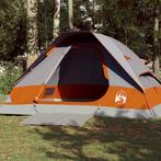 vidaXL Koepeltent 4-persoons waterdicht grijs en oranje, Caravans en Kamperen, Tenten, Verzenden, Nieuw, Tot en met 2