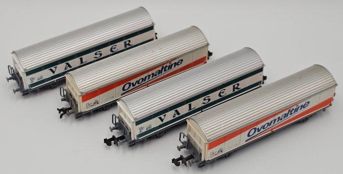 Roco N - 25067 / 25060 - Modeltrein goederenwagon (4) - Set, Hobby en Vrije tijd, Modeltreinen | N-Spoor
