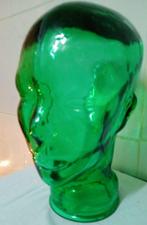 Mannequin - Maniquí Head -Verde Esmeralda - Glas, Antiek en Kunst, Curiosa en Brocante
