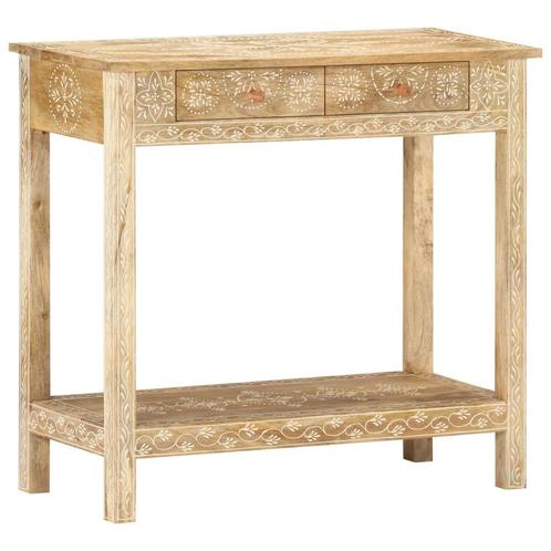 vidaXL Wandtafel 80x35x74 cm massief mangohout, Huis en Inrichting, Tafels | Bijzettafels, Nieuw, Verzenden