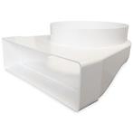 Kunststof lepelhoek voor kanaal 204 x 60mm naar Ø 150mm, Verzenden, Nieuw