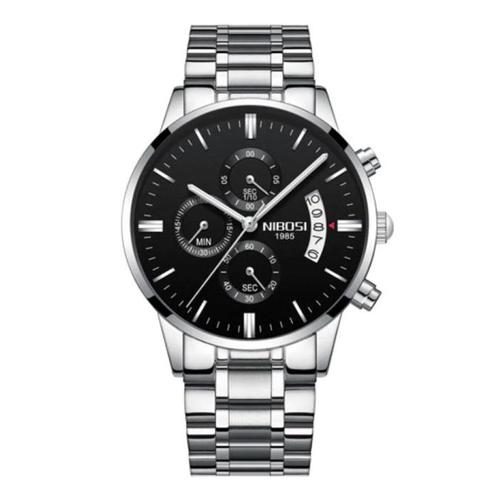 Staal Horloge voor Heren - Luxe Bandje Anoloog Uurwerk voor, Sieraden, Tassen en Uiterlijk, Smartwatches, Nieuw, Verzenden