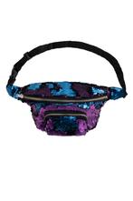 Heuptasje Rond Voorvak Pailletten Donkerblauw Paars Heuptas, Ophalen of Verzenden, Nieuw, Paars, Overige typen