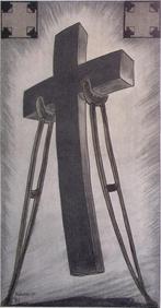 Het symbool van het ,,herboren Oostenrijk op spotprent, Antiek en Kunst, Verzenden