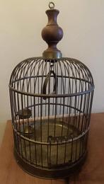 Vogelkooi - Hout, Koper - Brocante koper vogelkooi