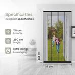 2dekans | ODADDY® Vliegengordijn Lamellenhor - 118x260 cm -, Doe-het-zelf en Verbouw, Deuren en Horren, Ophalen of Verzenden, Zo goed als nieuw