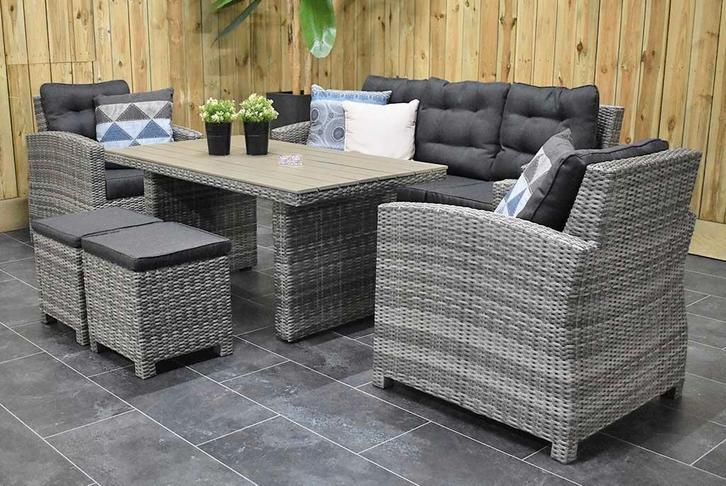 Minnesota Loungeset 3 Zitsbank 2 Lounge Tuinstoelen SHOWROOM, Tuin en Terras, Tuinsets en Loungesets, Bank, Eettafel, Hocker, Stoel