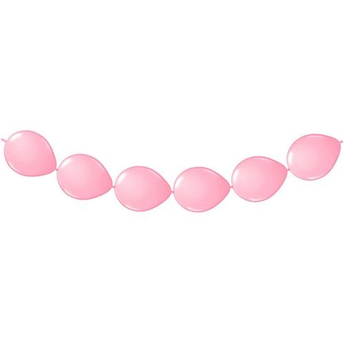 Roze Ballonnenslinger 3m 8st, Hobby en Vrije tijd, Feestartikelen, Nieuw, Verzenden