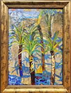 Deyan Valkov (1971) - Palm trees on the coast, Antiek en Kunst, Kunst | Schilderijen | Modern