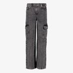 TwoDay meisjes wide leg cargo jeans donkergrijs maat 134, Kleding | Dames, Spijkerbroeken en Jeans, Verzenden, Nieuw