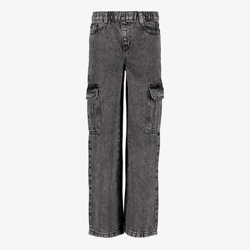 TwoDay meisjes wide leg cargo jeans donkergrijs maat 134, Kleding | Dames, Spijkerbroeken en Jeans, Nieuw, Verzenden