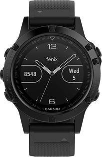 Garmin Fenix 5 47 mm Saphir Edition zwart met siliconebandje, Telecommunicatie, Overige Telecommunicatie, Gebruikt, Verzenden