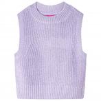 vidaXL Kinderspencer gebreid 92 lichtlila, Verzenden, Nieuw