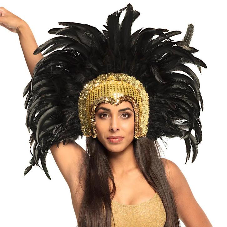 Hoofdtooi Go-go danseres Goud, Kleding | Dames, Carnavalskleding en Feestkleding, Nieuw, Ophalen of Verzenden