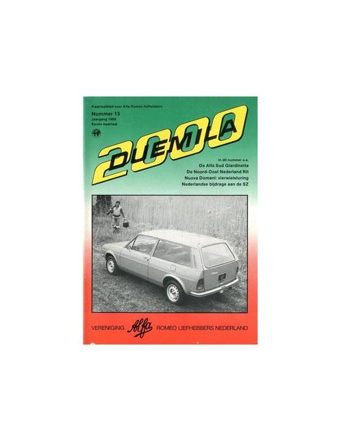 1989 ALFA ROMEO CLUB DUEMILA MAGAZINE 13 NEDERLANDS, Boeken, Auto's | Folders en Tijdschriften, Alfa Romeo