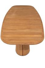 Capri barrel dining tuintafel 280x110xH75 cm naturel teak 4, Ophalen of Verzenden, Nieuw, Teakhout