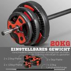 TRUUSK Lange Halterset 20 Kg, Incl. 6 Halterschijven, 2 X 5, Sport en Fitness, Fitnessmaterialen, Verzenden, Nieuw