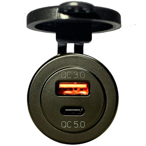 Inbouw USB-A QC3.0 + USB-C QC5.0 PD snellader, Auto-onderdelen, Elektronica en Kabels, Nieuw, Ophalen of Verzenden