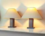 Lamp (2) - Oud - Luxe model - Palissanderhout - Textiel,