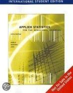 Applied Statistics for the Behavioral Sciences 9780495808855, Boeken, Zo goed als nieuw, Verzenden