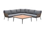 GI Bali loungeset (4-delig) - Naturel Rotan/Carbon Black, Tuin en Terras, Tuinsets en Loungesets, Verzenden, Nieuw, Wicker, Loungeset