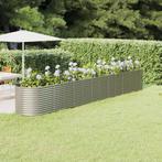 vidaXL Plantenbak 512x80x68 cm gepoedercoat staal, Tuin en Terras, Bloembakken en Plantenbakken, 100 cm of meer, Verzenden, Nieuw