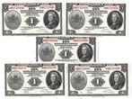Nederlands-Indië. - 5 x 1 Gulden 1943 - Pick 111 -, Postzegels en Munten, Munten | Nederland